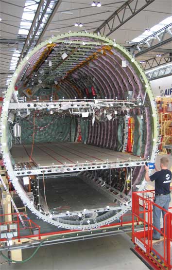 Fuselage section interface measurement on the AIRBUS A380